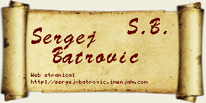 Sergej Batrović vizit kartica